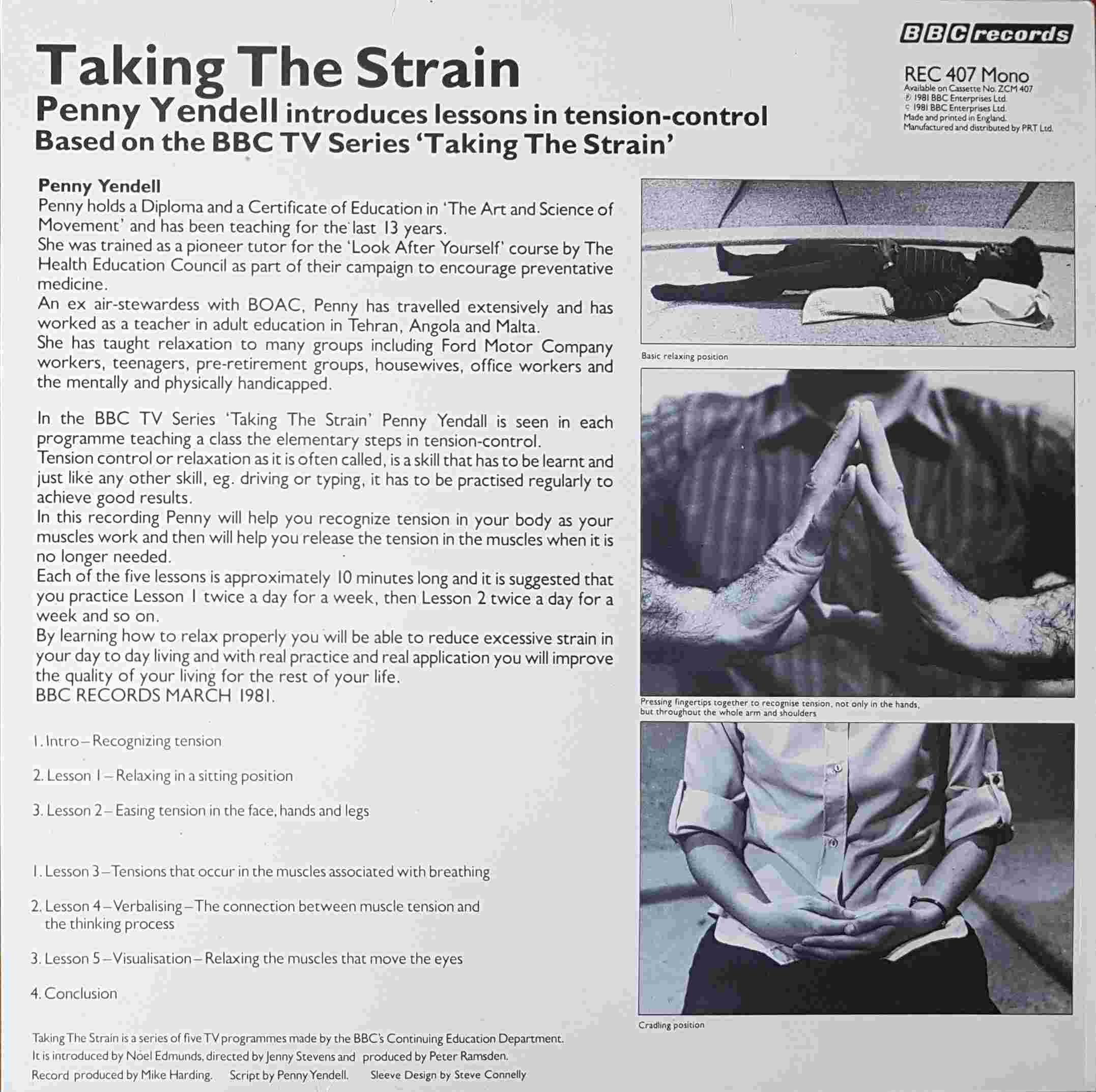 Picture of REC 407 Taking the strain by artist Penny Yendell from the BBC records and Tapes library